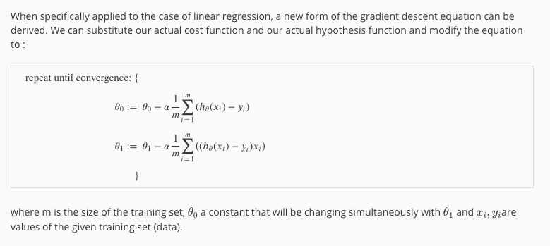 Gradient Descent For Linear Regression