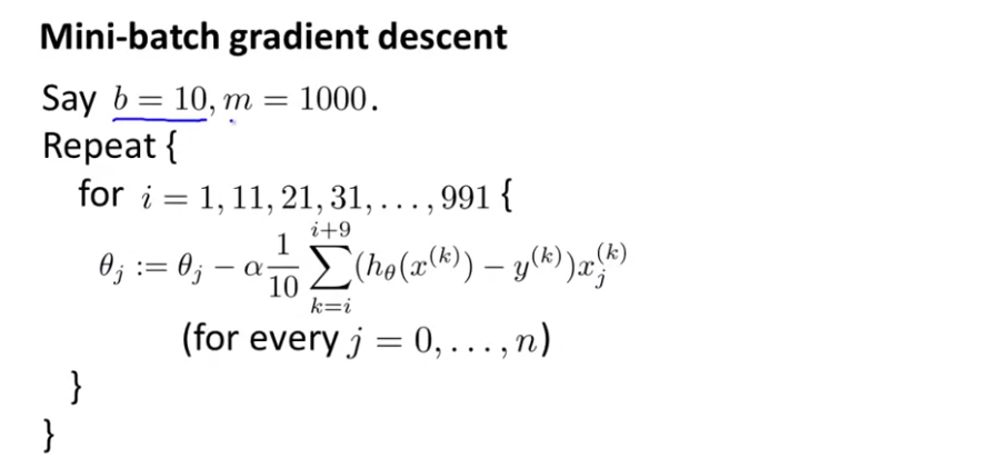 Mini batch Gradient descent